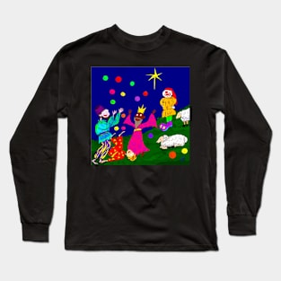 Juggling Wise Men And Clown Shepherds Long Sleeve T-Shirt